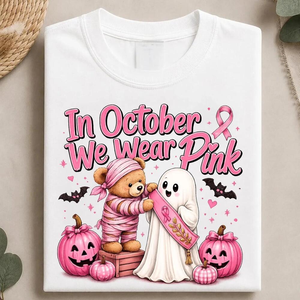 In October We Wear T-Shirt, Awareness Gift,
